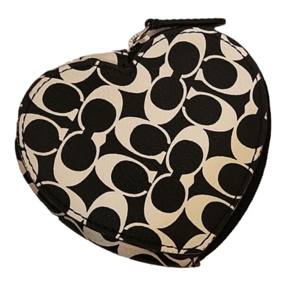 Coach 3 Piece Set F43893 Black White Heritage Signature Swing Pack Bag Wristlet - Picture 3 of 15